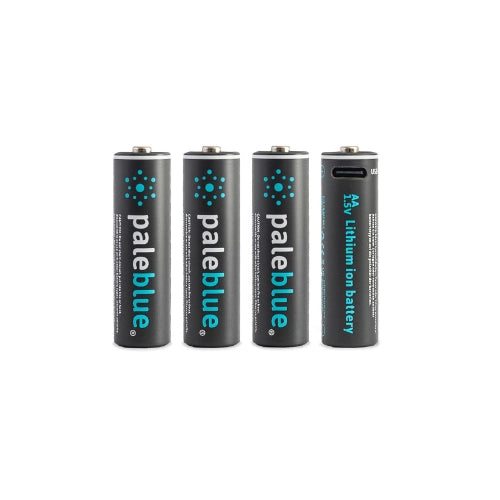 Pack 4 Piles Rechargeables Lio-ion 1.5v USB-C PALE BLUE (LR06) AA